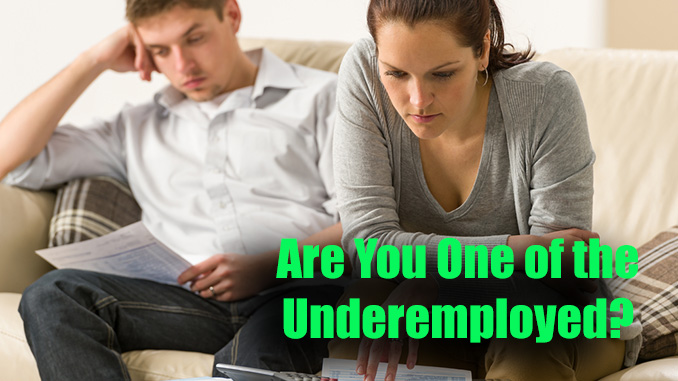 Young couple underemployed