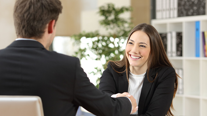 Factoring broker meeting a bank loan officer