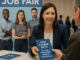 Broker speaking to a Job Fair attendee.