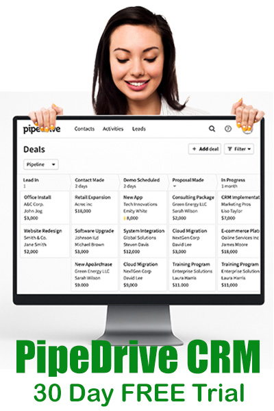 Pipedrive CRM 30-Day FREE Trial