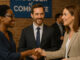 Factoring broker introduces two friends at a Chamber of Commerce event