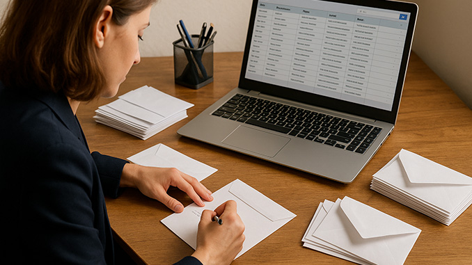 Factoring broker using direct mail for lead follow up.