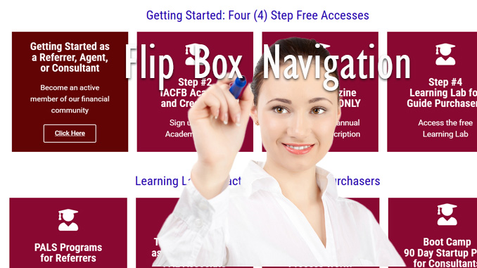 Flip Box Navigation