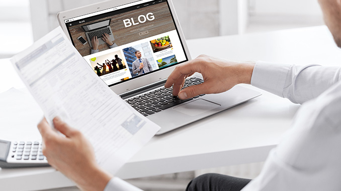 A Factoring broker crafting his first blog articles