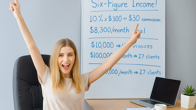 Factoring Broker Calculating her commissions