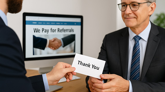 Factoring Broker with a Gift Card for a Referral