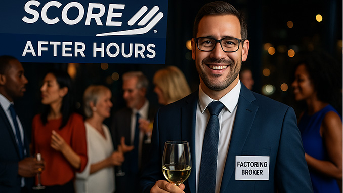 a factoring broker at a SCORE networking event