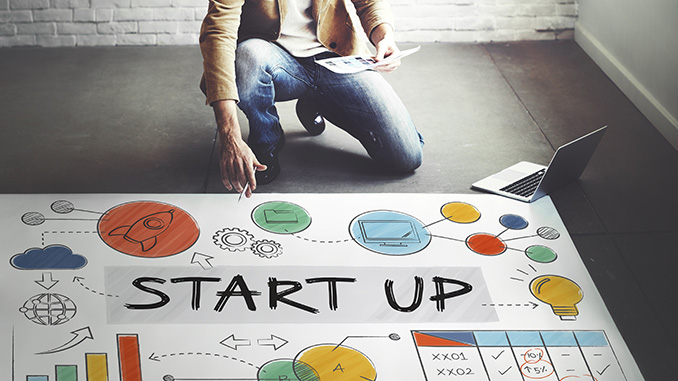 Entrepreneur starting up a new business