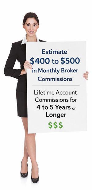 Factoring Broker earning $400 to $500 in residual commissions