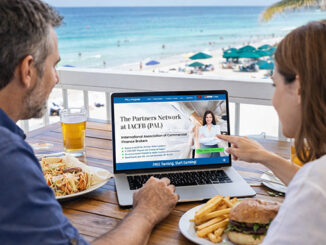 Husband and Wife Broker Team eating lunch