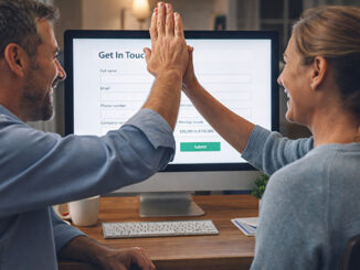 Husband and Wife congratulate each other with new website Pipedrive forms