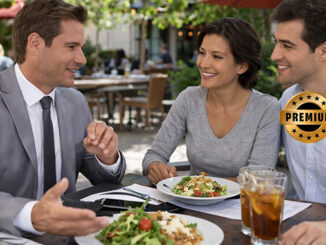 Factoring brokers having lunch with a BDO