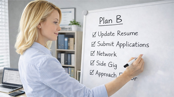 Girl making her plan b