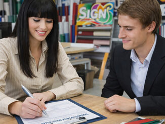 Factoring broker taking a factoring application.