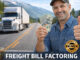 A trucker holding cash from factoring