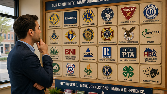 A factoring broker considering joining a service club