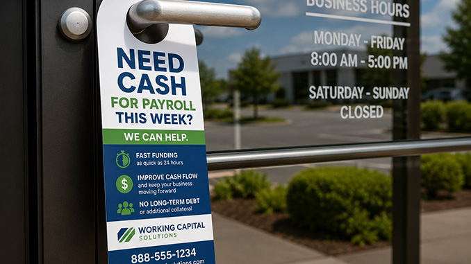 Door hanger targeting payrool