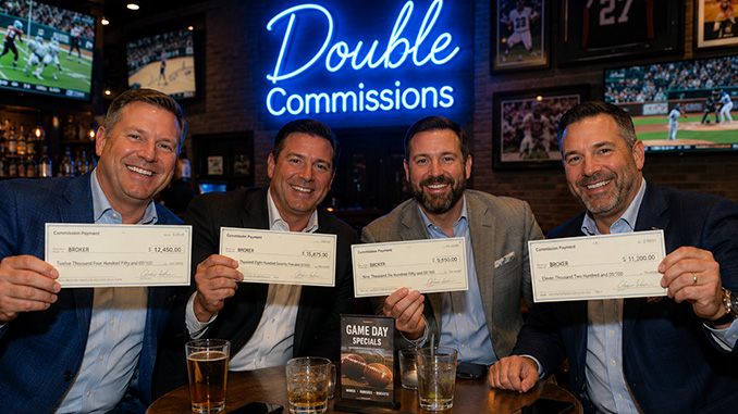 Brokers holding their double commission checks