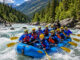 Group whitewater rafting