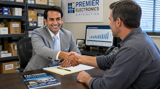 Factoring broker meets new client