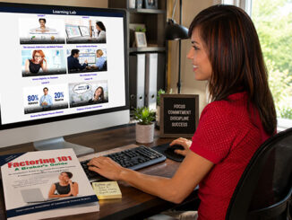 Woman viewing Learning Lab videos