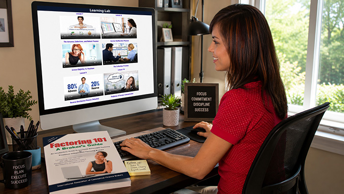 Woman viewing Learning Lab videos